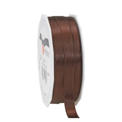 Cadeaulint Satijn - 1 cm x 25 meter - bruin - cadeaus inpakken - sierlint