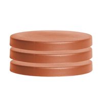 3x stuks planten trolley/multiroller rond terracotta kunststof 40 cm