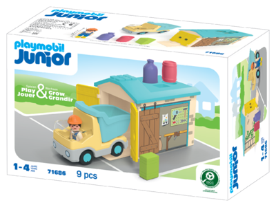 Playmobil® Junior 71686 werkman met sorteer-garage