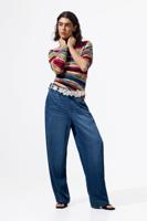 Lange elastische denim broek - BLUE - S