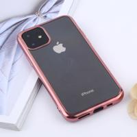 Transparante TPU anti-drop en waterdichte mobiele telefoon beschermende case voor iPhone 11 (Rose Gold)