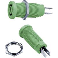 Stäubli XEB-1R Veiligheids-labconnector, female Bus, inbouw verticaal Stift-Ø: 4 mm Groen 1 stuk(s)