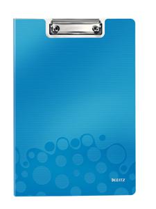 Leitz WOW Clipfolder with cover klembord A4 Metaal, Polyfoam Blauw