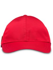 Prada casquette à plaque logo - Rouge