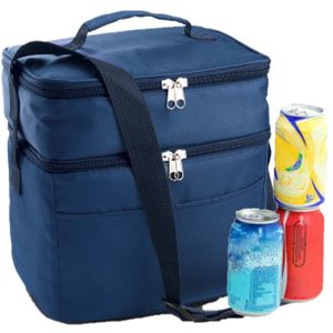 Koeltas draagtas schoudertas blauw 26 x 19 x 26 cm 13 liter   -