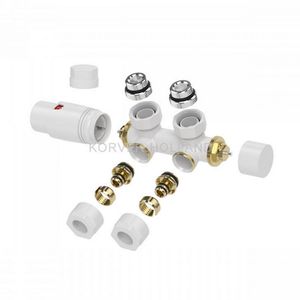 Set Thermostatisch Onderblok Riko Elay Haaks links/rechts Glans Wit Riko