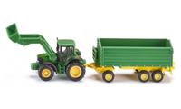 Siku 1843 john deere met aanhangwagen 1:87