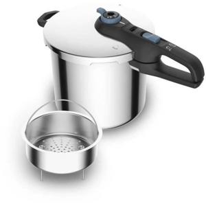 TEFAL Snelkookpan 8 L - Inductie - Roestvrij staal - 2 programma&apos;s - Stoomkoken - Secure Trendy P2584400