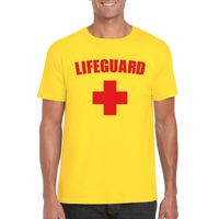 Carnaval reddingsbrigade/ lifeguard t-shirt geel heren 2XL  - - thumbnail