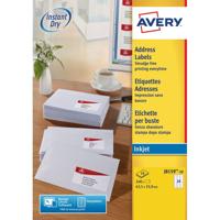 Etiket avery j8159-10 63.5x33.9mm wit 240st