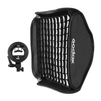 Godox S2 Speedlite Bracket Bowens + Softbox 80x80cm + Grid