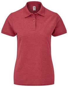 Fruit Of The Loom F517 Ladies´ 65/35 Polo - Heather Red - XS