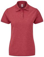 Fruit Of The Loom F517 Ladies´ 65/35 Polo - Heather Red - XS - thumbnail