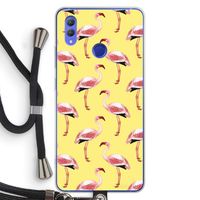 Flamingo's geel: Honor Note 10 Transparant Hoesje met koord