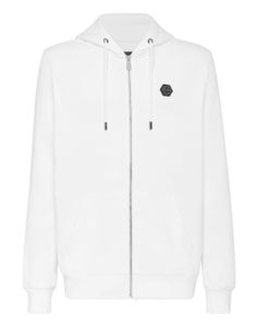 Philipp Plein hoodie zippé à logo Plein™ - Blanc
