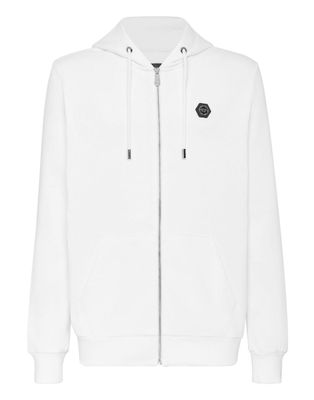 Philipp Plein hoodie zippé à logo Plein™ - Blanc