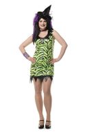 Heksenjurk neon groen/zwart