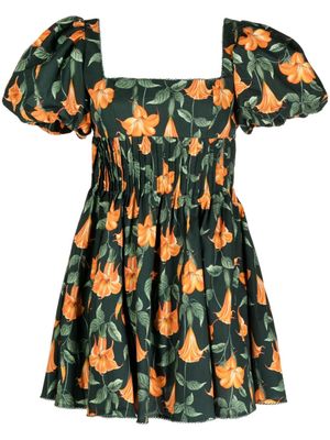Agua By Agua Bendita robe Caramelo Sabanero Nocturo à fleurs - Vert