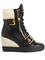 Giuseppe Zanotti bottes Aitana 75 mm compensées - Noir