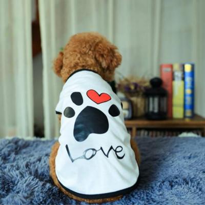 Huisdier kleren hond liefde patroon vest hond kleren grootte: XXL (wit)