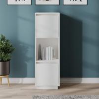 Hoge kast 38x35x117 cm massief grenenhout wit