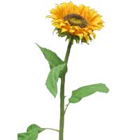 Kunstbloem Zonnebloem Helianthus XL - 77 cm - losse steel - kunst zijdebloem