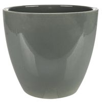 Plantenpot/bloempot in een strakke Scandinavische look antraciet Dia 20 cm en Hoogte 19 cm