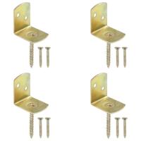 VidaXL Hekpaneelbeugels 4 st l-vorm gegalvaniseerd metaal