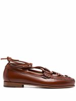 Hereu mocassins Ghillie en cuir - Marron