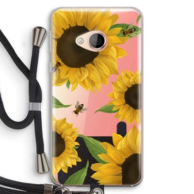 Sunflower and bees: HTC U Play Transparant Hoesje met koord