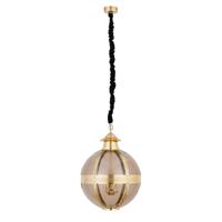 Mikk Messing Antiek Glazen Hanglamp Rnd M