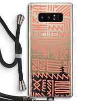 Marrakech Pink: Samsung Galaxy Note 8 Transparant Hoesje met koord