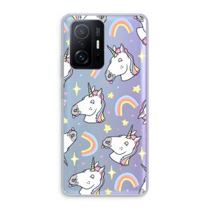 Rainbow Unicorn: Xiaomi 11T Transparant Hoesje