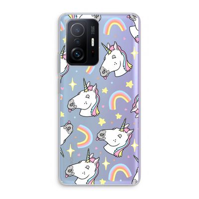 Rainbow Unicorn: Xiaomi 11T Transparant Hoesje