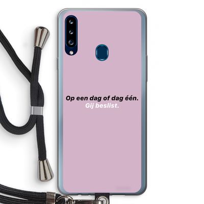 gij beslist: Samsung Galaxy A20s Transparant Hoesje met koord