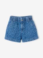 Denim short voor meisjes met motieven lichtblauw