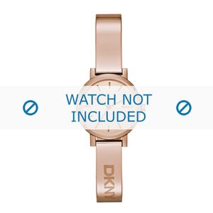 DKNY horlogeband NY2308 Staal Rosé 10mm