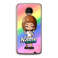 Chibi Maker vrouw: Motorola Moto Z Force Transparant Hoesje