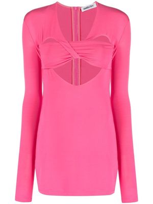 AMBUSH robe à découpes - Rose