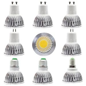 9st 12w led gloeilamp spotlight 1200lm e14 e26 e27 gu10 gu5.3 cob dimbaar warm wit wit daglicht spoorverlichting (90w halogeen equivalent) Lightinthebox