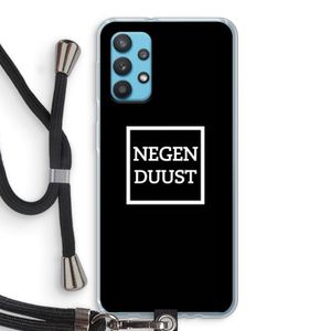 Negenduust black: Samsung Galaxy A32 4G Transparant Hoesje met koord