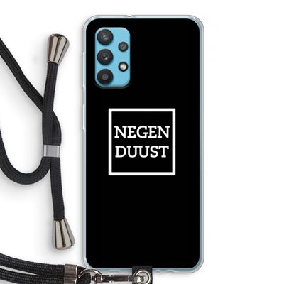 Negenduust black: Samsung Galaxy A32 4G Transparant Hoesje met koord