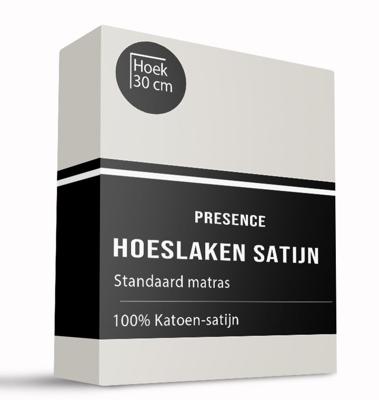 Hoeslaken - Satijn - Creme - 90x210 cm - Creme - Dekbed Discounter - Dekbed-Discounter.nl