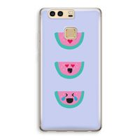 Smiley watermeloen: Huawei P9 Transparant Hoesje