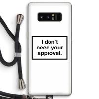 Don't need approval: Samsung Galaxy Note 8 Transparant Hoesje met koord