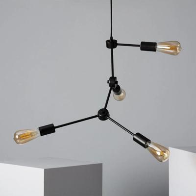 Hanglamp zwart &apos;Molecuul&apos; e27 fitting modern led lamp modern