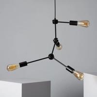 Hanglamp zwart &apos;Molecuul&apos; e27 fitting modern led lamp modern