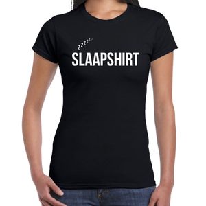 Slaapshirt fun tekst pyjama shirt zwart voor dames - Grappig slaapshirt / slaap kleding t-shirt