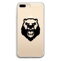 Angry Bear (black): iPhone 7 Plus Transparant Hoesje