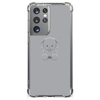 Samsung Galaxy S21 Ultra Stevig | Bumper Hoesje | Grijs Baby Olifant